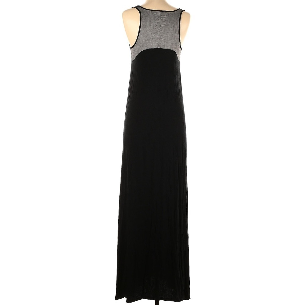 VINCE‎ Chambray Back Modal Maxi Dress Soft Jersey Knit Black Size XS vacation